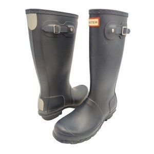 HUNTER Original Unisex Tall Rain Boots Matte Blue Size 6 G EU 37 5B